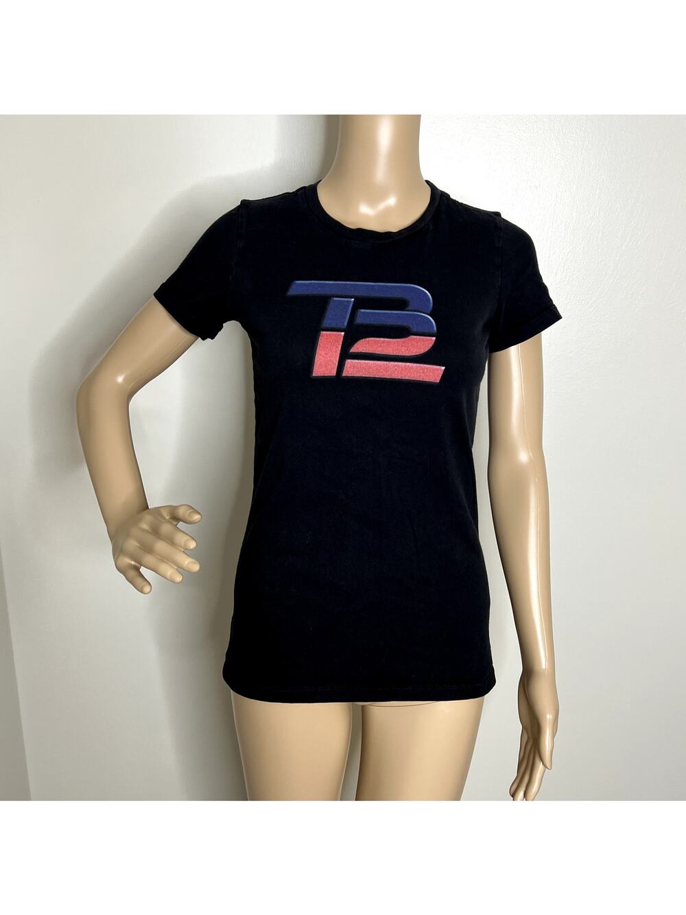 Tom Brady TB12 Black Logo Short Sleeve Tee